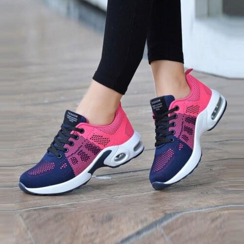 2021 Autumn Women Simple Lace-up Comfortable Shoes New Breathable Hollow Sneakers Spring Casual Women Contrasting Color Sneakers