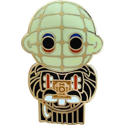 Hellraiser Pinhead Cute Cartoon Edition Badge 80s Horror Cult Film Classic Collection