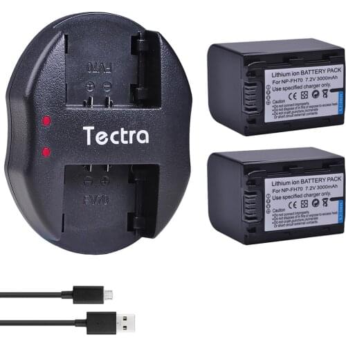 NP-FH70 3000mAh NP FH70 Battery + Dual Charger for Sony NP-FH30 NP-FH40 NP-FH60 NP-FH50 NP-FH70 HDR-XR Series