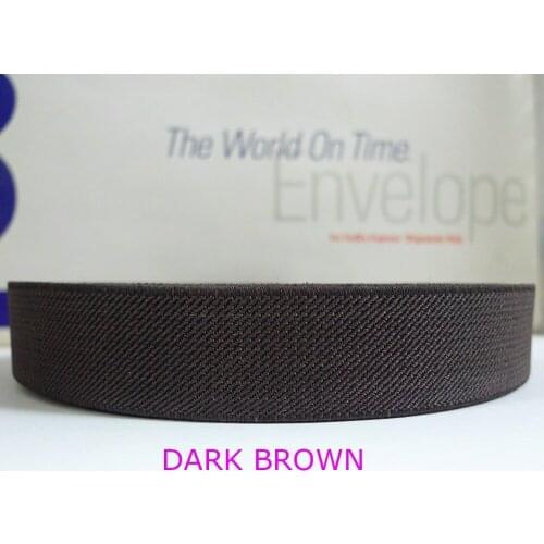 12 Meters 1" 25mm Wide #015 BROWN Color Suspender Elastic Webbing Great For Pacifier Clips