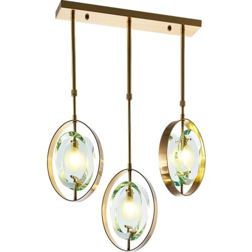 Nordic designer style Pendant Lights restaurant light luxury single head retractable crystal lamps Led Modern Hanging Lamp