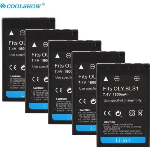PS-BLS1 BLS-1 PS BLS1 Battery 1800mAh for Olympus OLY. EP2 EPL1 EPL2 EP1 BLS5 E-400 E-410 EVOLT E410 E-420 Camera Batteries