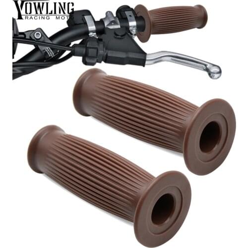 Handle Bar Retro Rubber Motorcycle Bike Vintage Coke Bottle Hand Grip for moto guzzi 1200 SPORT GRISO 850 1100 Aprilia SRV850