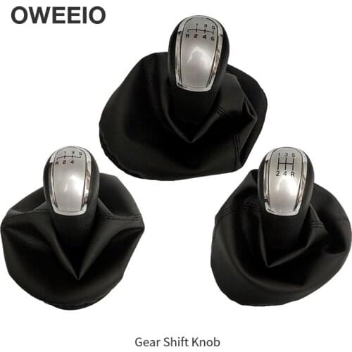 OWEEIO Gear Shift Knob Shifter Manual Knob Lever Stick for Mercedes-Benz W168 Gear Lever Dust Cover Shift Handball Silver Cover