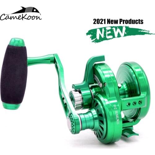 CAMEKOON Saltwater Jigging Deep Sea Fishing Reel Lever Drag 32KG Trolling Reel 6.3:1 Convention CNC Machined Tournament Reel