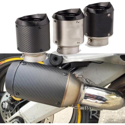 Universal 51mm/60mm Motorcycle Exhaust Pipe carbon fiber for Racing tubo escape escapamento de moto CBR600F MT07 Z800 R6