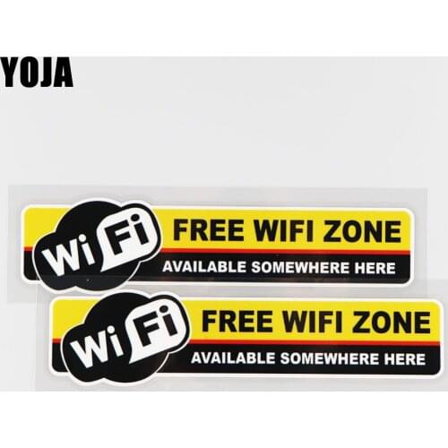 YOJA 18.7X4.2CM FREE WIFI ZONE AVAILABLE SOMEWHERE HERE Vinyl Decal Funny Car Sticker 19A-0310