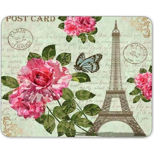 Qien BaiSei Paris Vintage Postcard Mouse pad-Non-Slip Rubber Mousepad-Applies to Games，Home, School,Office Mouse pad