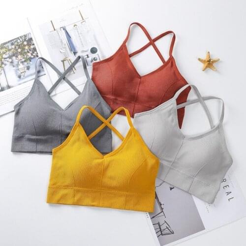 Women Sexy Crop Tops Tube Top Female Streetwear Sleeveless Camis Seamless Back Cross Lingerie Tee Bra Crop Top