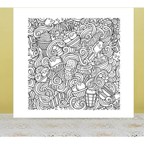 ZhuoAng Ice cream delicious Summertime silicone stamp / stamp DIY scrapbook / album decoration transparent seal / seamless seal