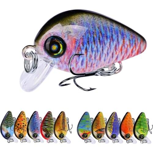1Pcs Fishing Lures Bionic Mini Minnow Bait 30mm 3D Eyes Artificial Hard Bait Wobblers Crankbait Hook Perch Carp Fishing Tackle