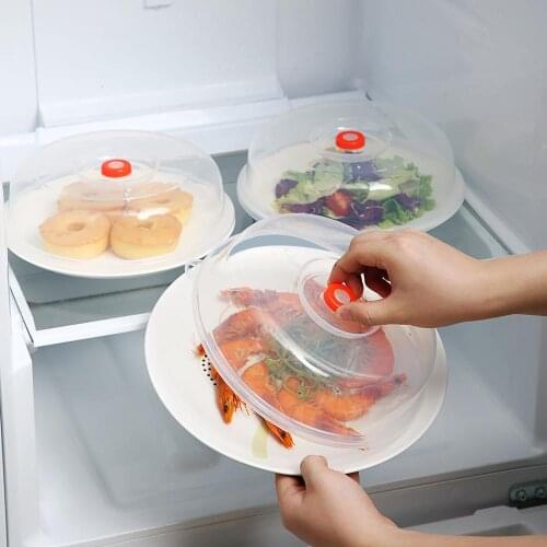 1pc Plastic Food Cover Table Food Splatter Guard Protector Microwave Hover Anti-Sputtering Cover Kitchen Food Dish Cover