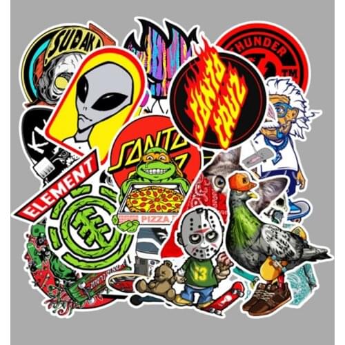10/30/50/100pcs Cartoon skateboard Stickers Guitar Suitcase kids Children Graffiti Sticker Kid Classic Toy