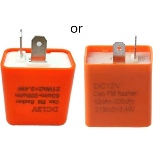 12V 2 Pin Motorcycle Blinker Adjustable LED Flasher Relay Turn Signal Indicator