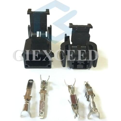 2 Sets 2 Pin 893 971 632 / 893 971 992 ABS Sensor Plug Automotive Connector Door Light Lamp Socket For VW