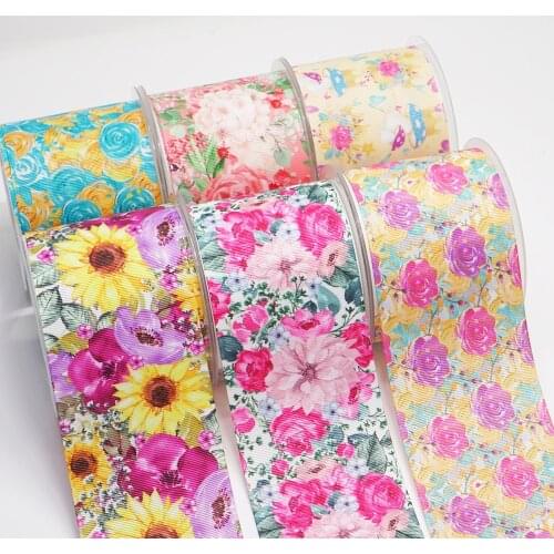 3 Inch 75 mm Cartoon Printed Grosgrain Ribbons For Hair Bows Craft Suppliers 53925