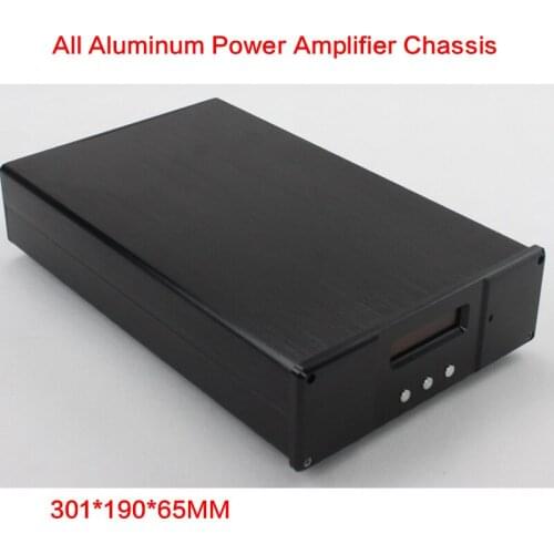 301*190*65MM All Aluminum Power Amplifier Chassis ES9018 DAC Decoder Board Case Power Supply Shell Audio Box Amplifier House