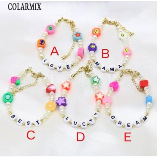 6 Pieces Handmade Colorful Bracelet Chain jewelry Bracelet Handmade Strand women Bracelet Jewelry GIft Fashion Jewelry 9949