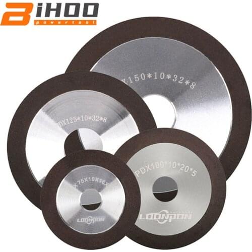 75/100/125/150mm Diamond Grinding Wheel Grinding Circle for Tungsten Steel Milling Cutter Tool Sharpener Grinder 150-400Grit