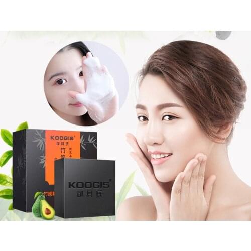 Bamboo Charcoal Skin Cleansing Handmade Soap Oil Control Remove Black Head Anti-Acne Soften Auticle