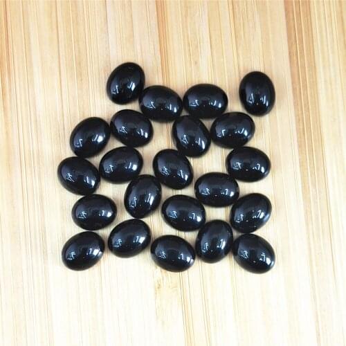50pcs/lot Free Shipping 2021 Fashion Hot Sale Natural Obsidian Oval CAB CABOCHON 8x10mm Stone Beads for Jewelry Making Wholesale