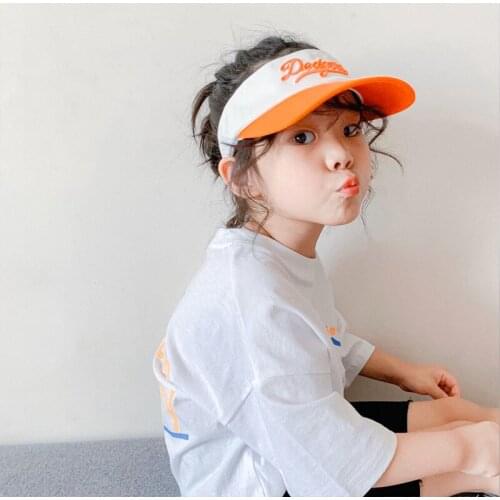 Kids 3D Embroidery Empty Top Hat For Boys And Girls Gifts Breathable Sunshade Cap Hip Hop Cool Hat Baby Caps Infant For Summer