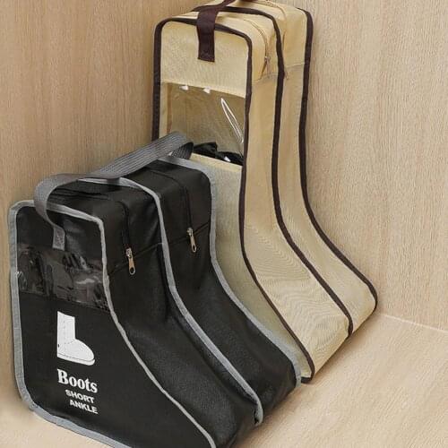 1pcs New Long Riding Rain Ankle Boots Leather Shoes Storage Bag Organizer Travel Eco Bag For Boots Black Beige Drop Shipping