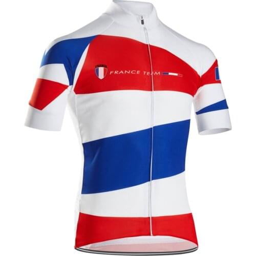 France Pro Team Cycling Jersey Mens Summer Road Cycling Bike Wear MTB Bicycle Clothes Breathable EUSKADI JerseyMaillot Ciclismo
