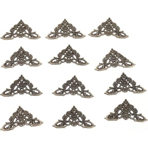 H7JB 12x Antique Bronze Decorative Jewelry Gift Box Album Feet Leg Corner Protector