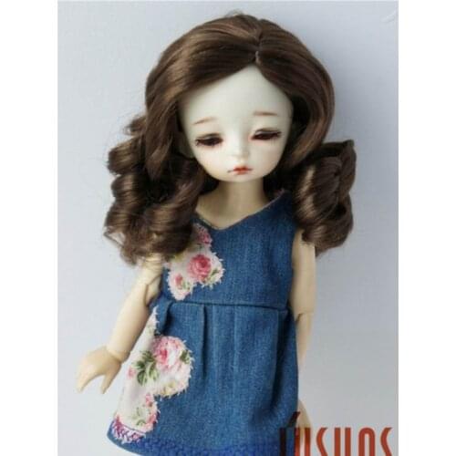 JD343 1/6 YOSD 16-18 cm Synthetic mohair doll wig 6-7inch inch Long curly BJD hair easy to restyle