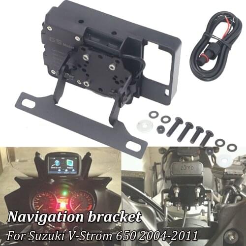 Windscren Bracket Mount Smartphone GPS Holder FOR SUZUKI VSTROM 650 DL650 2004-2011