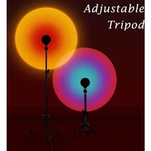 Sunset Lamp Rainbow Red Projector Led Night Light Sun Projection Desk USB for Bedroom Bar Coffee Store Wall Decoration Lighting