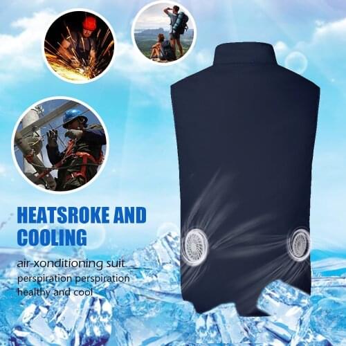 Summer USB Fan Cooling Vest for Hiking Fishing Cycling Air Conditioning Outdoors Work Vest Quick Cooling Suit Clothes Men/Women