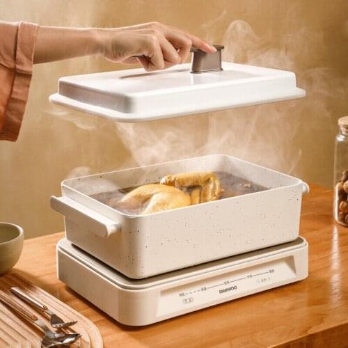 Multi-function steamer cooker non-stick pan Hot pot warmer food Household 4L Large Capacity steamer pot food warmer Cooking Pot