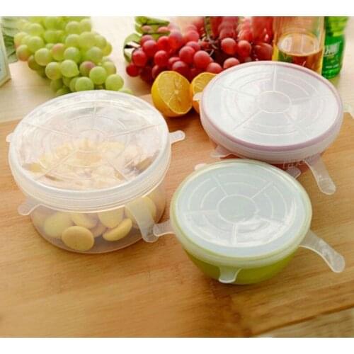 Reusable Silicone Stretch Lid Keeping Food Fresh Silicone Suction Lid Food Saver Cover Washable Container Lid Cover 1pcs
