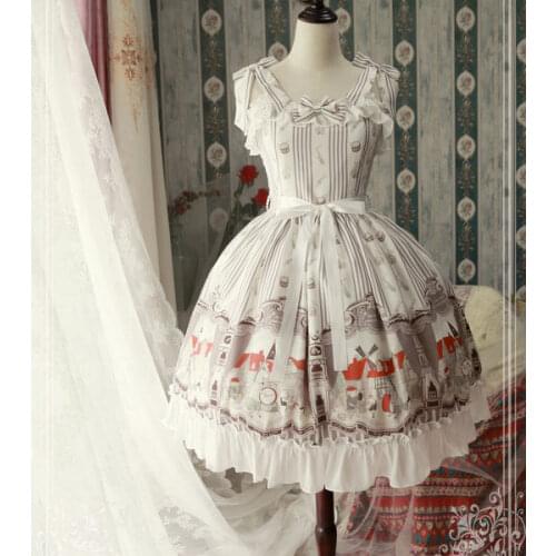 The Musician in Bremen Town ~ Sweet Printed Lolita JSK Dress by Magic Tea Party ~ Pre-order