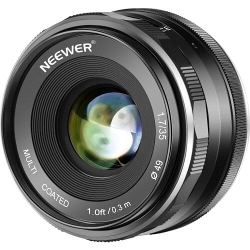 Neewer 35mm F1.7 Large Aperture APS-C Manual Focus Prime Fixed Lens For Canon EF-M EOS-M Mount Mirrorless Cameras Canon EOS M M2