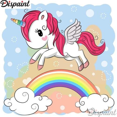 Dispaint Full Square/Round Drill 5D DIY Diamond Painting "Cartoon unicorn" Embroidery Cross Stitch 3D Home Decor A12543