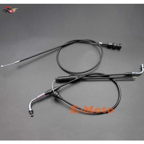 New Throttle Cable + Chock Cable Assembly For PW 80 BW80 Dirt Pit Bike E-Moto
