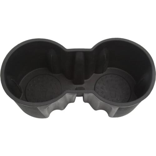 TPE Console Cup Holder Insert for Tesla Model 3 Model Y 2021 Accessories Silicone Skid Proof Water Proof Car Coasters Double Hol