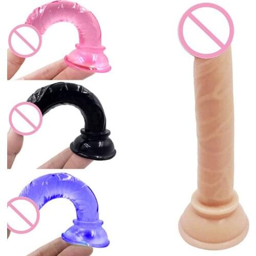 1pc Realistic Dildo Anal Masturbator Sex Toys for Couples Crystal Jelly Dildo Suction Cup Penis Thrusting Dildo Phalos for Women