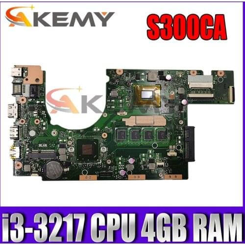 S300CA i3-3217 CPU 4GB RAM Motherboard REV 2.0 For ASUS S300C S300CA S300 Laptop motherboard 100% Tested