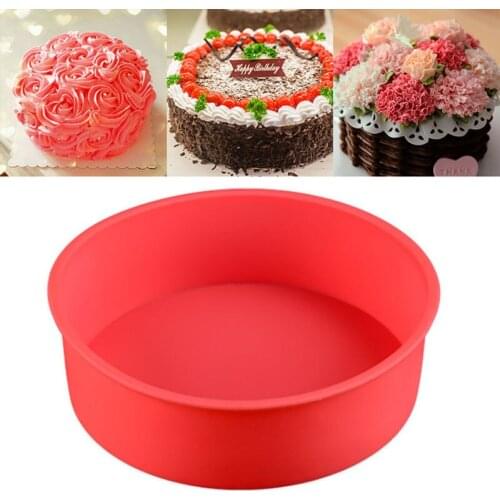 9Inch Cake Mold Birthday DIY Silicone Baking Tool Oven Round Baking Pan Chiffon Cake Mold Baking Tools For Cakes
