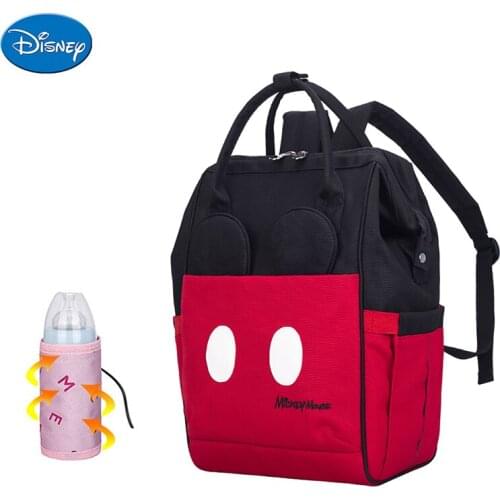 Disney Diaper Bag For Stroller Backpack Baby Care Bag For Mom Mummy Waterproof USB Maternity Nappy Backpack Mickey Minnie Mouse