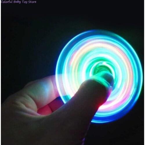 Luminous LED Light Fidget Spinner Hand Top Spinners Glow In Dark Light EDC Figet Spiner Finger Stress Relief Toys