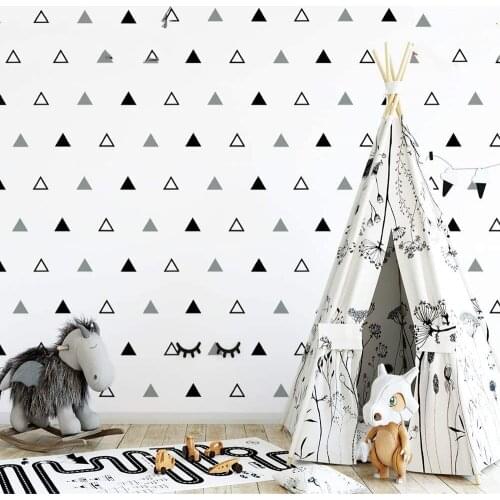 Triangle Wall Stickers for Kids Room Children Wall Decals Art Wallpaper Nursery Bedroom Wall Sticker Home Decoration Wallpaper