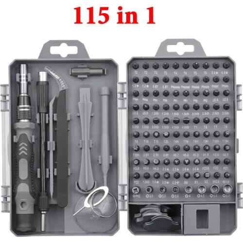 115 In 1 Universal Multi-function Screwdriver Set Precision Repair Tool Kit Magnetic Torx Hex Screwdriver Bit Set Hand Tools