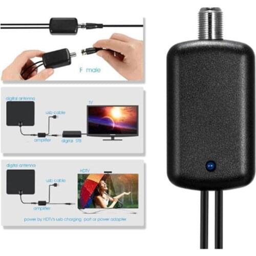 Digital HDTV signal amplifier booster for cable TV fox HD channel 25db