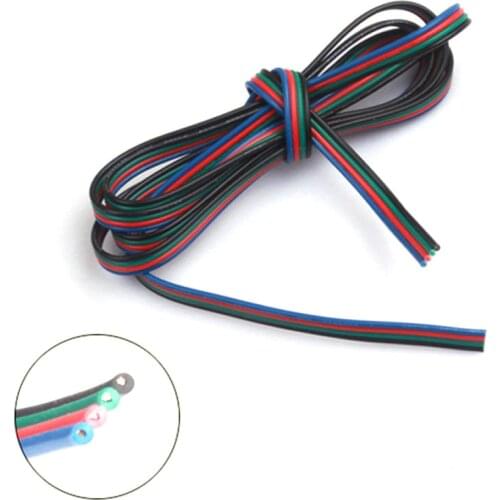 5~100 meters 4 PIN RGB Led wire cable LED RGB cable Extension Wire Cord For RGB 3528 5050 5630 7020 LED Strip Light