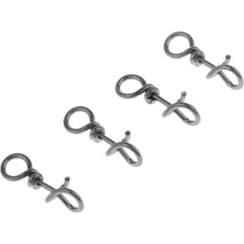 100x Black High Strength Stainless Steel Quick Lock Fishing Snaps Clips Swivels La pesca fastach clips fastach de peche